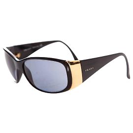 Prada, schwarze übergroße Sonnenbrillen Andere