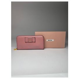 Vintage Miu Miu Leather Wallet Pink Pink