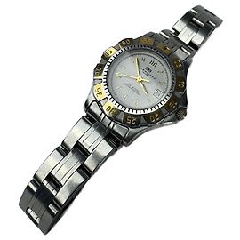 Relógio de aço vintage Balenciaga prateado dourado Prata
