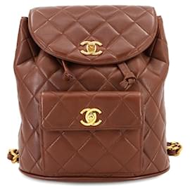 Chanel-Chanel Matelasse Chain Backpack-Brown