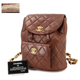 Chanel-Chanel Matelasse Chain Backpack-Brown