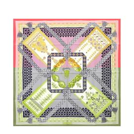 Hermès-Grand foulard Hermes Carre 90-Multicolore
