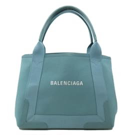Balenciaga-Balenciaga Light Blue Canvas Handbag-Light blue