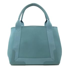 Balenciaga-Balenciaga Light Blue Canvas Handbag-Light blue