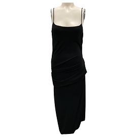 Schwarzes Blaire Viskose-Jersey-Midi-Kleid von Proenza Schouler Schwarz