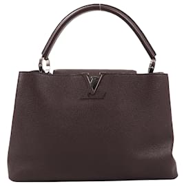 Louis Vuitton-Louis Vuitton Parnassea Capucines MM Handbag in Eggplant M48869-Purple