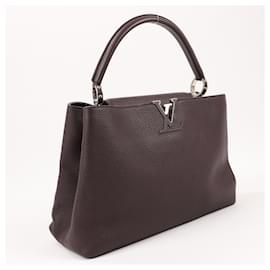 Louis Vuitton-Louis Vuitton Parnassea Capucines MM Handbag in Eggplant M48869-Purple