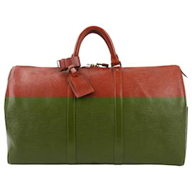 Louis Vuitton-Louis Vuitton Epi Leather Keepall 50 Travel Bag in Brown M42968-Brown