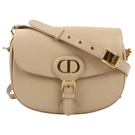 Bolsa de ombro em couro Bobby Medium da Christian Dior em bege Bege