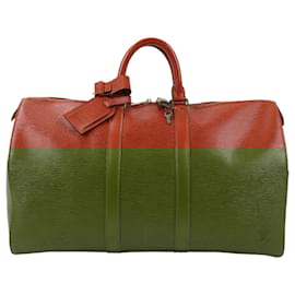 Louis Vuitton-Louis Vuitton Epi Leather Keepall 45 Travel Bag in Brown M42973-Brown