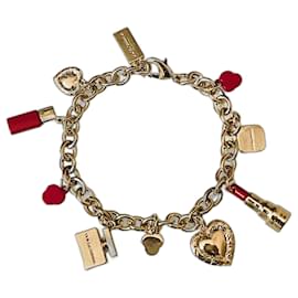 Dolce & Gabbana-Delicious DOLCE & GABBANA bracelet in gold-plated steel with charms.-Golden