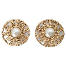 Autre Marque Pendientes con clips - Excelente estado - AGATHA PARIS Blanco Dorado Crudo Blanco roto Gold hardware