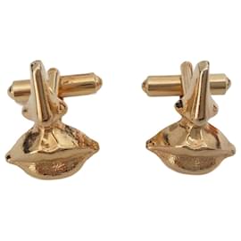 Autre Marque-Excellent condition - Salvador Dali cufflinks-Golden,Gold hardware