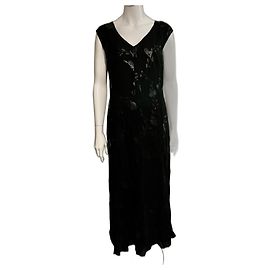 Laurèl Robe maxi noire époustouflante en chiffon de viscose Noir