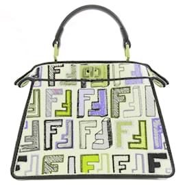 Fendi-Sac à main Fendi Peekaboo Iseeu Petite-Noir,Blanc,Rouge
