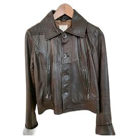 Diesel Kurze Lammlederjacke Schwarz
