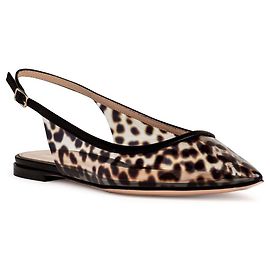GIANVITO ROSSI Jen Bailarinas de punta afilada de PVC con estampado de leopardo Estampado de leopardo