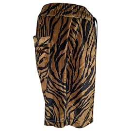 Tom Ford-Tom Ford Velvet Drawstring Shorts in Animal Print Polyester -Other,Python print