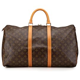 Louis Vuitton-Louis Vuitton Brown Monogram Keepall 50-Brown