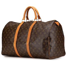 Louis Vuitton-Louis Vuitton Brown Monogram Keepall 50-Brown