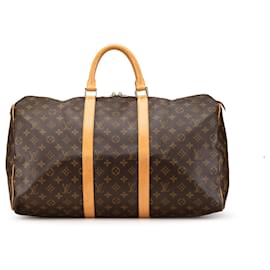 Louis Vuitton-Louis Vuitton Brown Monogram Keepall 50-Brown