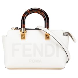 Fendi-Fendi Mini Sac À Main En Cuir Blanc By The Way Roma-Blanc