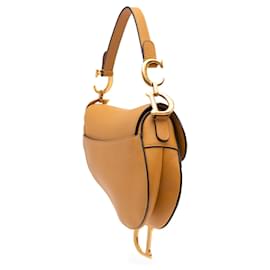 Dior-Dior Brown Mini Grained Calfskin Saddle-Brown,Light brown