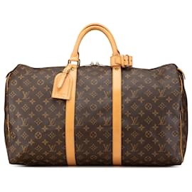 Louis Vuitton-Louis Vuitton Brown Monogram Keepall 50-Brown