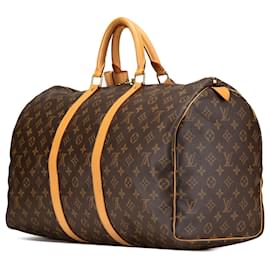 Louis Vuitton-Louis Vuitton Brown Monogram Keepall 50-Brown