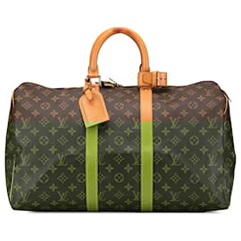 Louis Vuitton-Louis Vuitton Brown Monogram Keepall 45-Brown