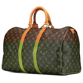 Louis Vuitton-Louis Vuitton Brown Monogram Keepall 45-Brown