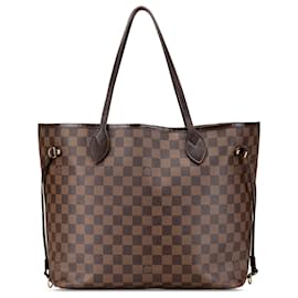 Louis Vuitton-Louis Vuitton Brown Damier Ebene Neverfull MM-Brown