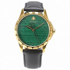 Gucci-GUCCI Le Marche des Merveilles 126.4 Relógio de Quartzo Mostrador Verde-Outro