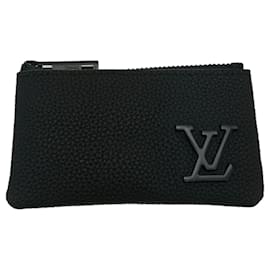Louis Vuitton-Louis Vuitton LV Aerogram Pochette Cle Noir Coin Case-Black