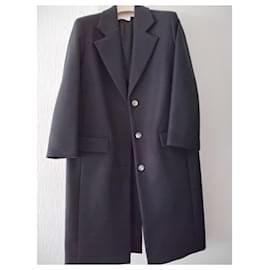 The row-Straight coat-Black