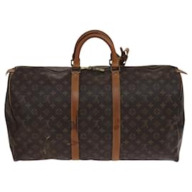 Louis Vuitton-LOUIS VUITTON Monogram Keepall 55 Boston Bag M41424 LV Auth EC040-Monogram