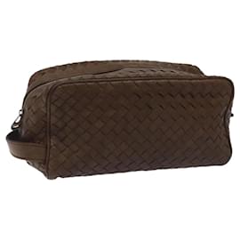 Autre Marque-BOTTEGA VENETA INTRECCIATO Clutch Bag Leather Brown 174361 Auth fm4375-Brown