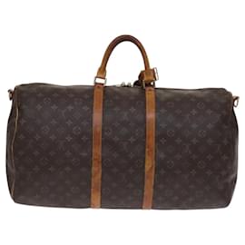 Louis Vuitton-LOUIS VUITTON Monogram Keepall Bandouliere 55 Boston Bag M41414 LV Auth 94151-Monogram