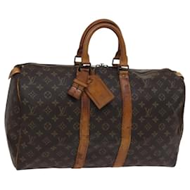 Louis Vuitton-LOUIS VUITTON Monogram Keepall 45 Boston Bag M41428 LV Auth 114982-Monogram