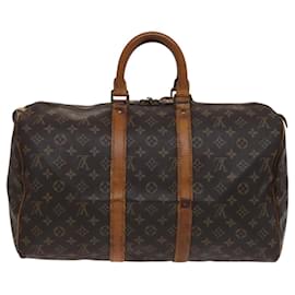 Louis Vuitton-LOUIS VUITTON Monogram Keepall 45 Boston Bag M41428 LV Auth 114982-Monogram