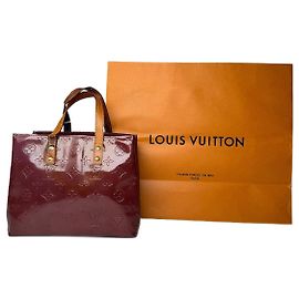 Vintage Louis Vuitton Vernis Leather Shopper Bag Purple Red