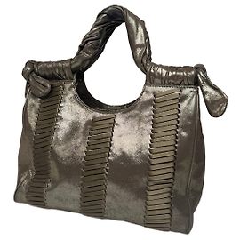 Borsa in pelle vintage Giorgio Armani argento Metallico