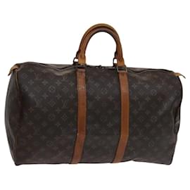 Louis Vuitton-LOUIS VUITTON Monogram Keepall 50 Boston Bag M41426 LV Auth BD429-Monogram