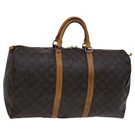 Louis Vuitton-LOUIS VUITTON Monogram Keepall 50 Boston Bag M41426 LV Auth BA019-Monogram