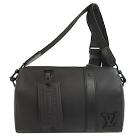 Louis Vuitton-Louis Vuitton M59255 City Keepall Aerogram Shoulder Bag-Black