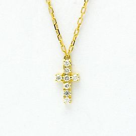 Autre Marque Collana Croce in Diamante AHKAH D'oro