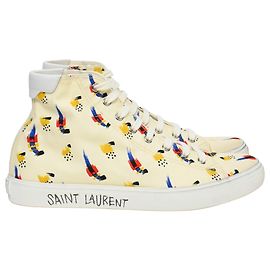 Baskets Saint Laurent Malibu Mid Top en toile multicolore Multicolore