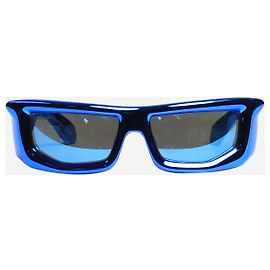 Off White Occhiali da sole in cromo blu Virgil Blu