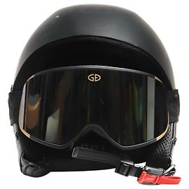 Goldbergh Casco da sci alpino nero con occhiali - taglia XL Nero