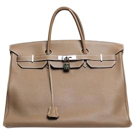 Hermès-Sac Birkin taupe 2008-Marron